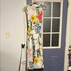 Karl lagerfled Floral Maxi Dress with belt to match - Multicolor size 14